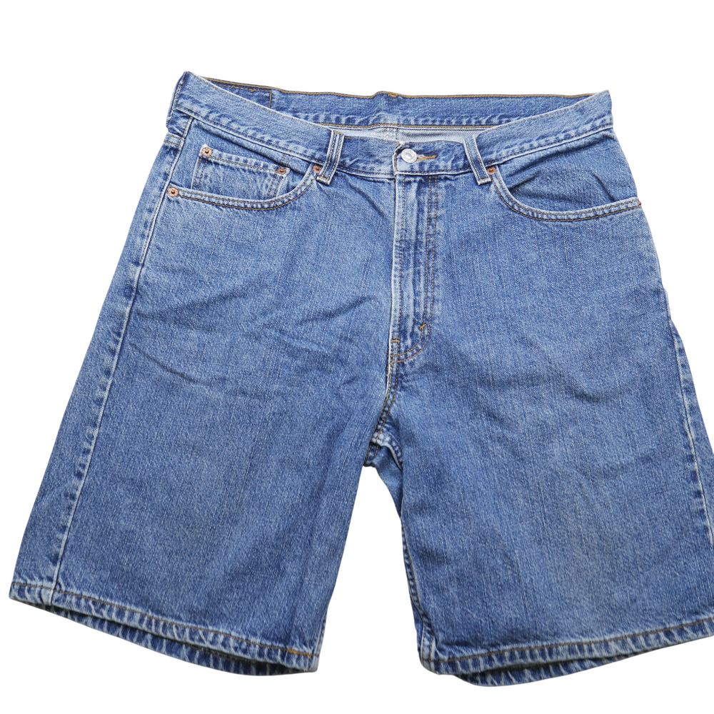 Vintage Levi's 550 Shorts Mens 34 Blue Denim Relaxed Fit Baggy Y2K 90s